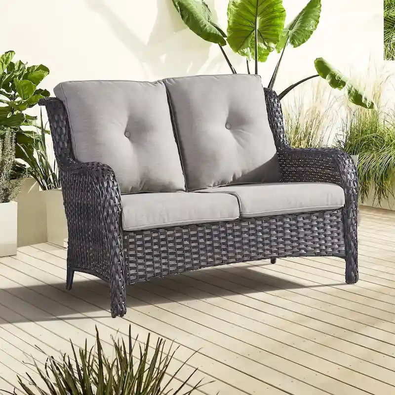 Gymojoy Outdoor Furniture Patio Sofa Loveseat Rattan Sofa Garden Sofa