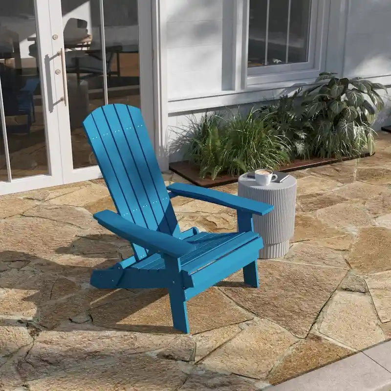 Chaise de jardin pliante Adirondack en résine polymère tout temps