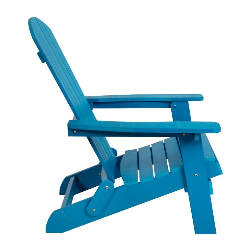 Chaise de jardin pliante Adirondack en résine polymère tout temps