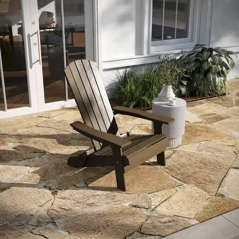 Chaise de jardin pliante Adirondack en résine polymère tout temps