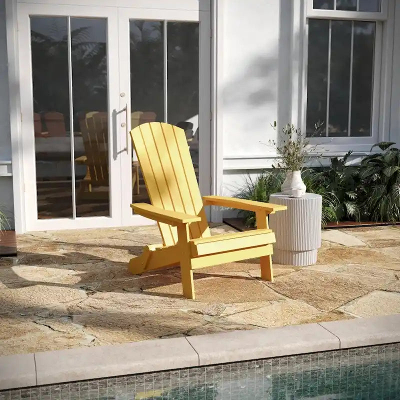 Chaise de jardin pliante Adirondack en résine polymère tout temps