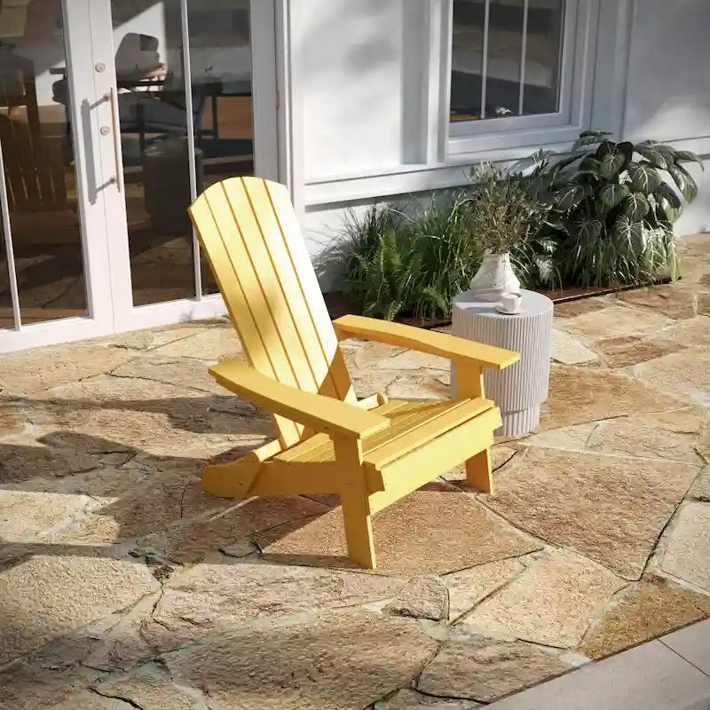 Chaise de jardin pliante Adirondack en résine polymère tout temps