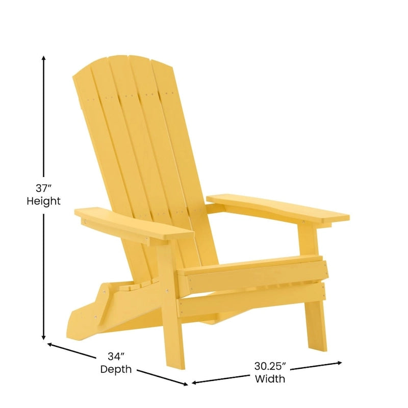 Chaise de jardin pliante Adirondack en résine polymère tout temps