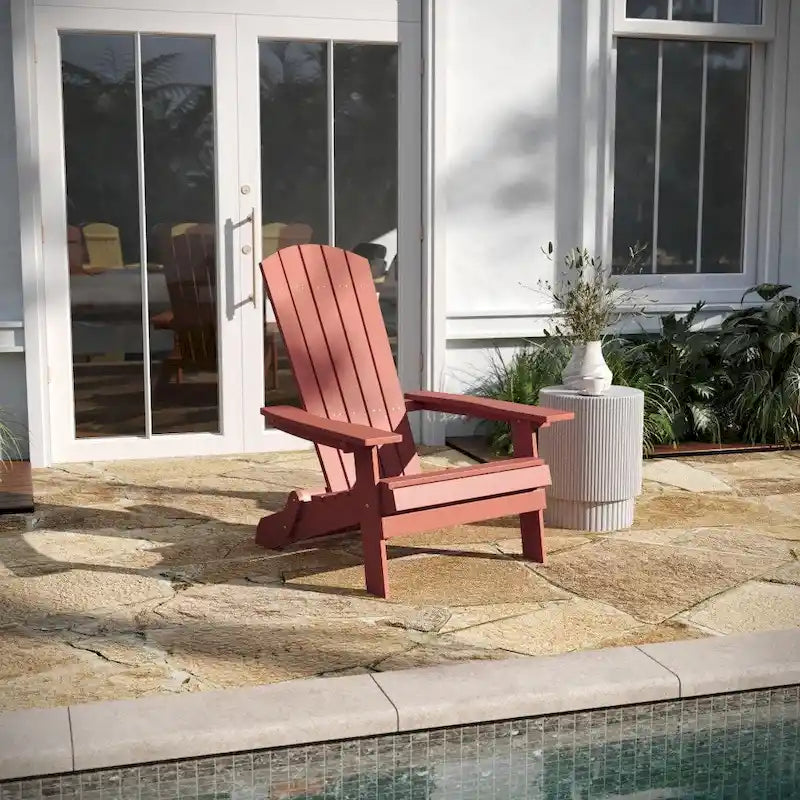 Chaise de jardin pliante Adirondack en résine polymère tout temps