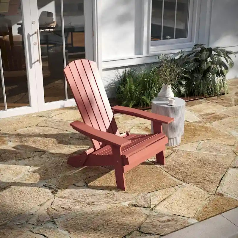 Chaise de jardin pliante Adirondack en résine polymère tout temps