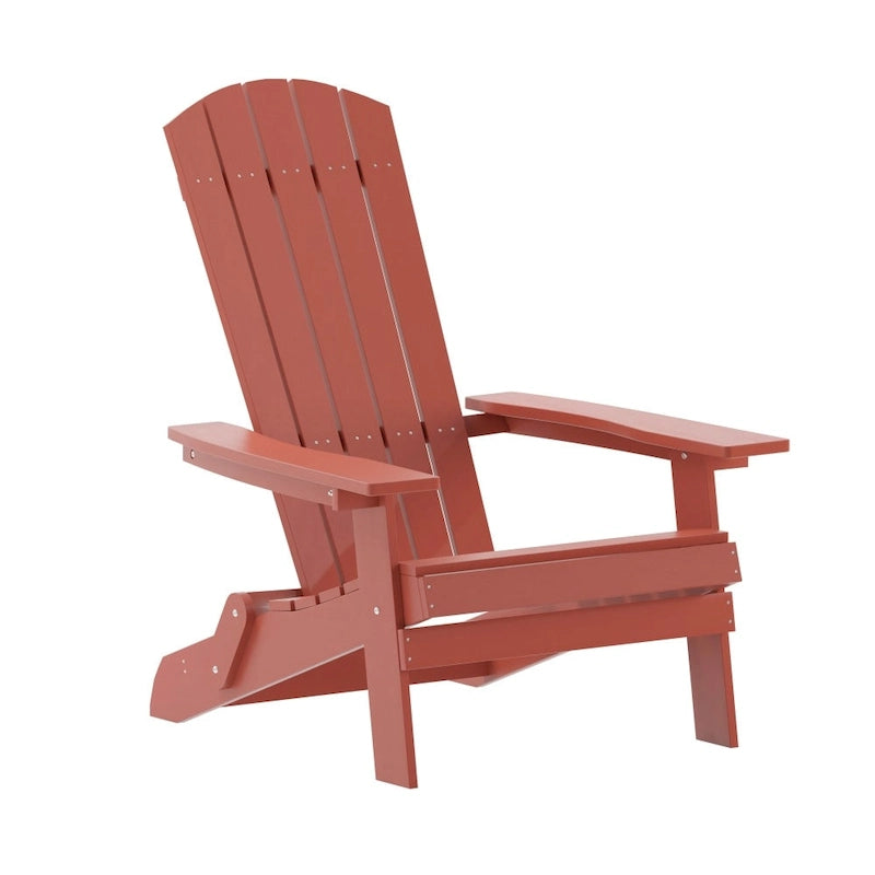 Chaise de jardin pliante Adirondack en résine polymère tout temps
