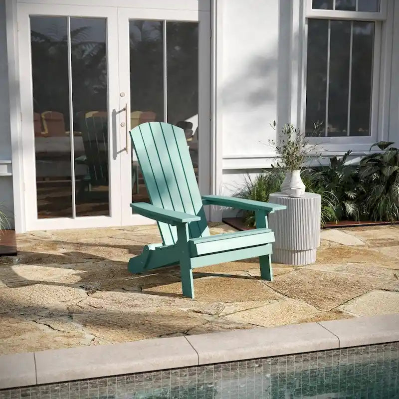 Chaise de jardin pliante Adirondack en résine polymère tout temps