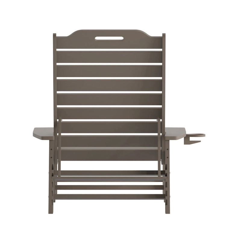 Lot de 2 chaises longues d'extérieur réglables avec porte-gobelets