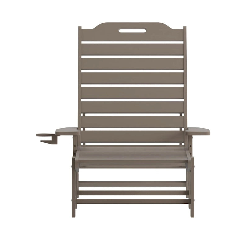 Lot de 2 chaises longues d'extérieur réglables avec porte-gobelets