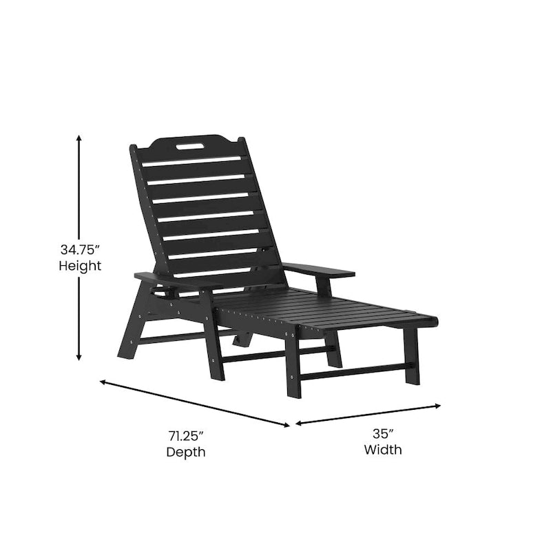 Lot de 2 chaises longues d'extérieur réglables avec porte-gobelets