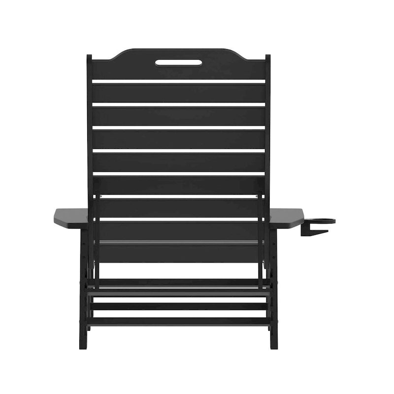 Lot de 2 chaises longues d'extérieur réglables avec porte-gobelets