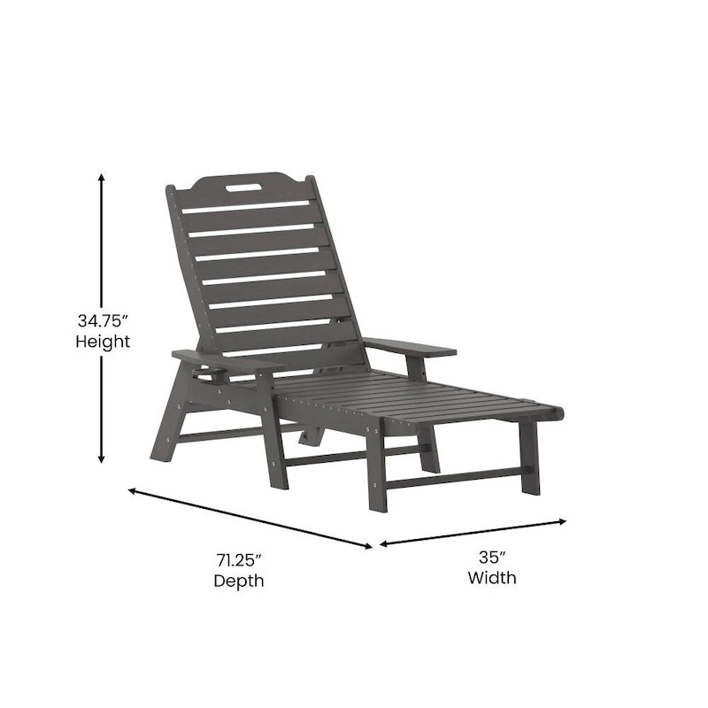 Lot de 2 chaises longues d'extérieur réglables avec porte-gobelets