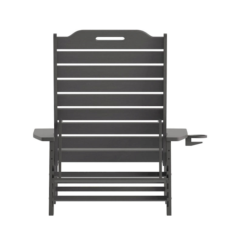 Lot de 2 chaises longues d'extérieur réglables avec porte-gobelets
