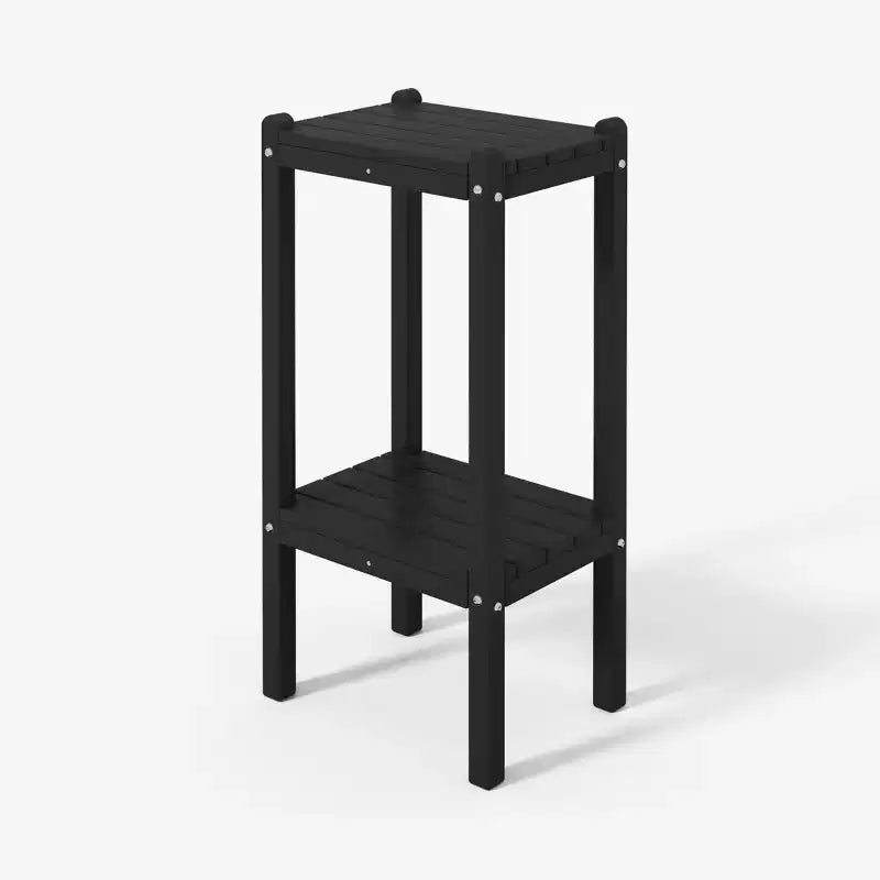 WestinTrends Malibu 36 All Weather HDPE Outdoor Patio Two Shelf Side Table