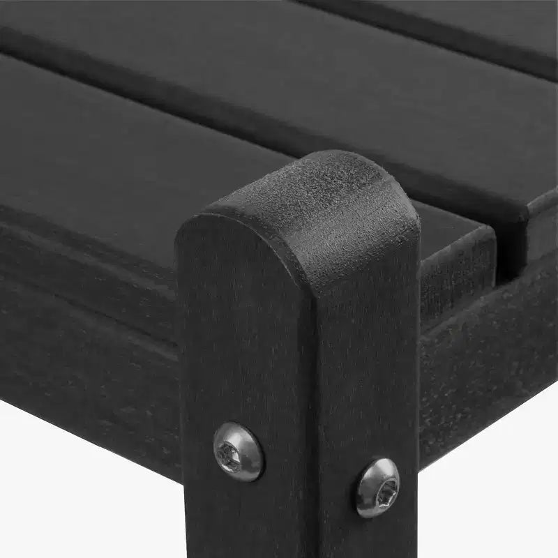 WestinTrends Malibu 36 All Weather HDPE Outdoor Patio Two Shelf Side Table