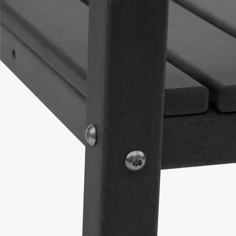 WestinTrends Malibu 36 All Weather HDPE Outdoor Patio Two Shelf Side Table