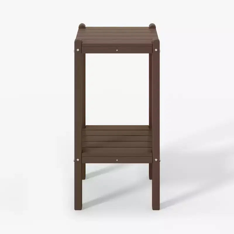 WestinTrends Malibu 36 All Weather HDPE Outdoor Patio Two Shelf Side Table