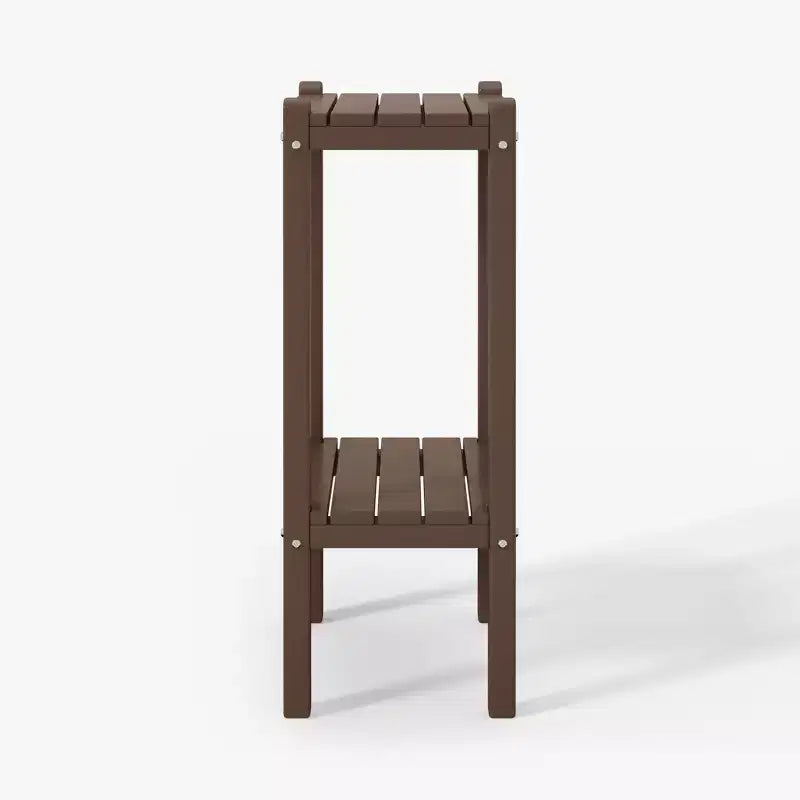 WestinTrends Malibu 36 All Weather HDPE Outdoor Patio Two Shelf Side Table