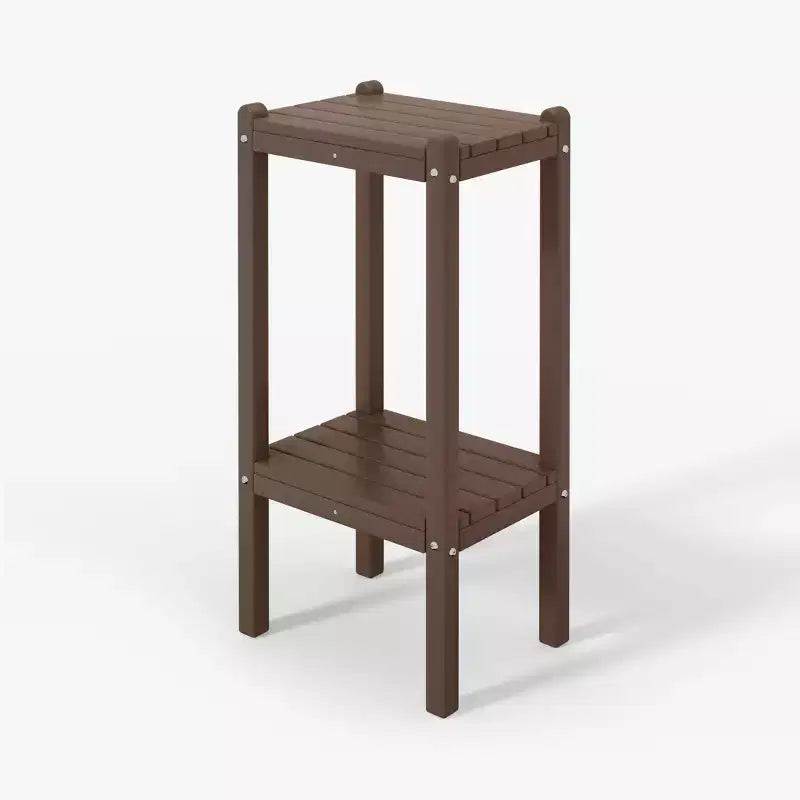 WestinTrends Malibu 36 All Weather HDPE Outdoor Patio Two Shelf Side Table