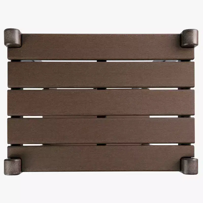WestinTrends Malibu 36 All Weather HDPE Outdoor Patio Two Shelf Side Table