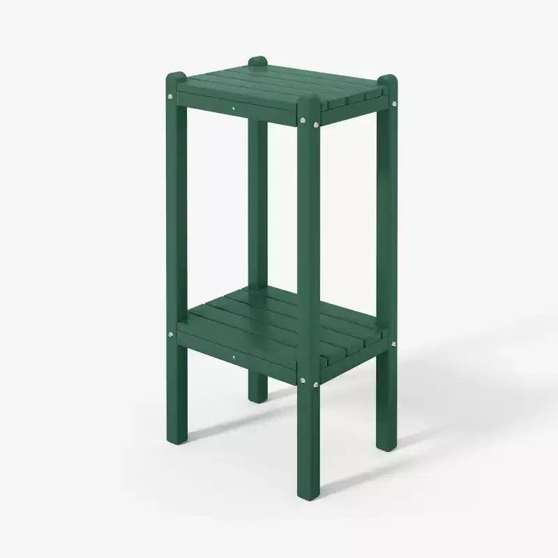 WestinTrends Malibu 36 All Weather HDPE Outdoor Patio Two Shelf Side Table