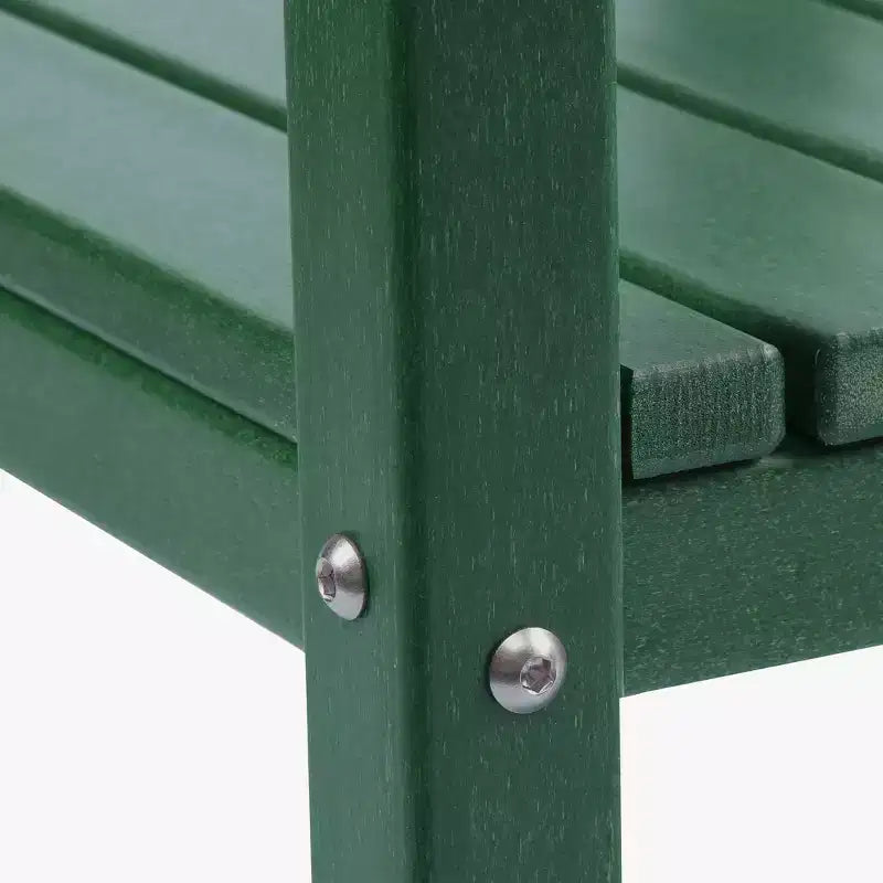 WestinTrends Malibu 36 All Weather HDPE Outdoor Patio Two Shelf Side Table