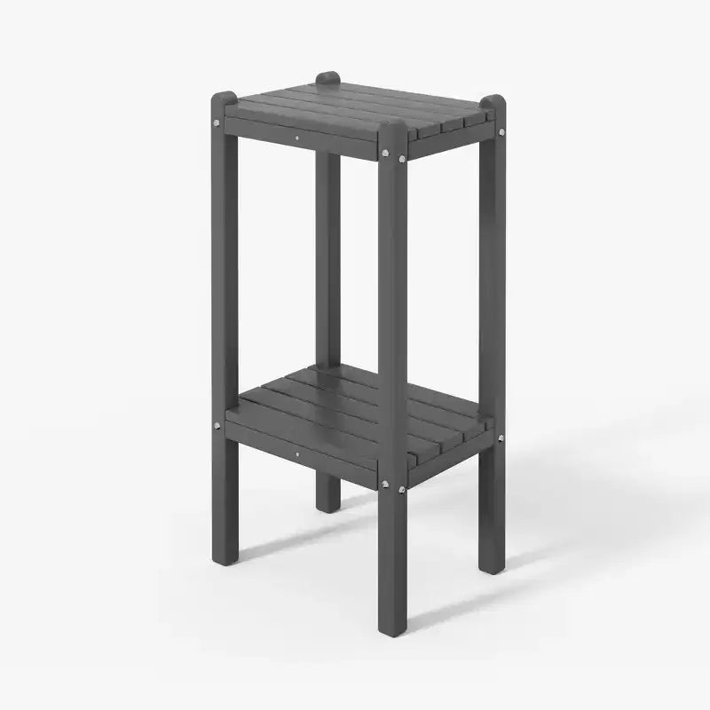 WestinTrends Malibu 36 All Weather HDPE Outdoor Patio Two Shelf Side Table