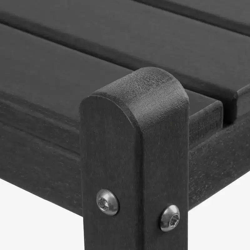 WestinTrends Malibu 36 All Weather HDPE Outdoor Patio Two Shelf Side Table
