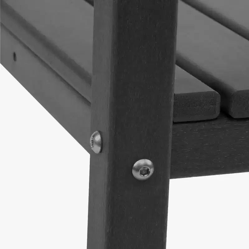 WestinTrends Malibu 36 All Weather HDPE Outdoor Patio Two Shelf Side Table