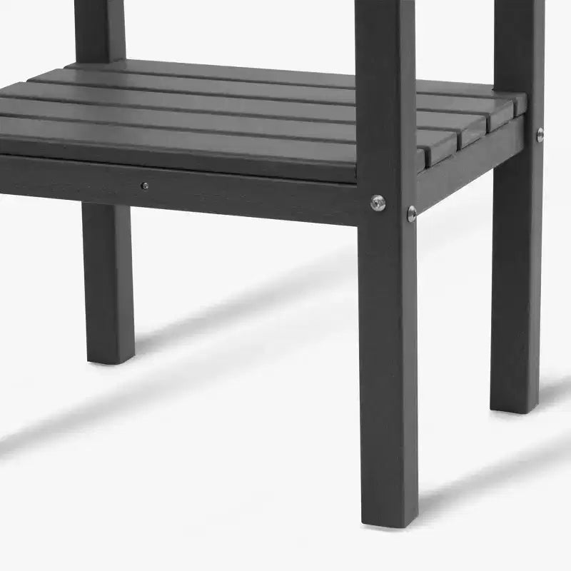 WestinTrends Malibu 36 All Weather HDPE Outdoor Patio Two Shelf Side Table