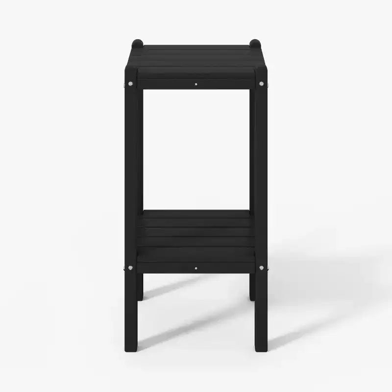 WestinTrends Malibu 36 All Weather HDPE Outdoor Patio Two Shelf Side Table