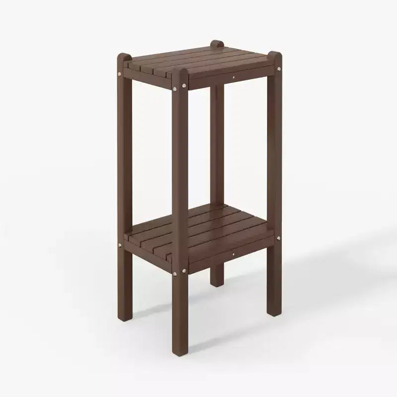 WestinTrends Malibu 36 All Weather HDPE Outdoor Patio Two Shelf Side Table