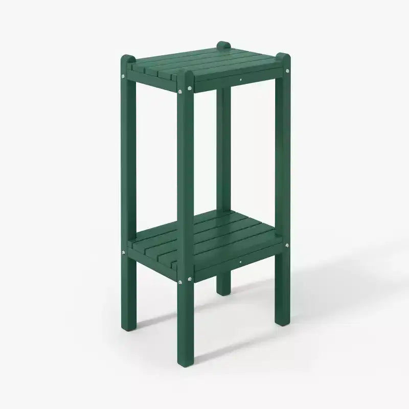 WestinTrends Malibu 36 All Weather HDPE Outdoor Patio Two Shelf Side Table