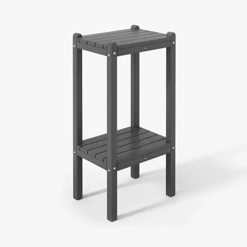 WestinTrends Malibu 36 All Weather HDPE Outdoor Patio Two Shelf Side Table