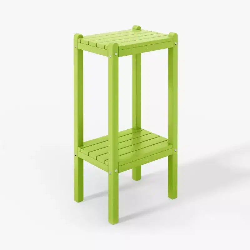 WestinTrends Malibu 36 All Weather HDPE Outdoor Patio Two Shelf Side Table