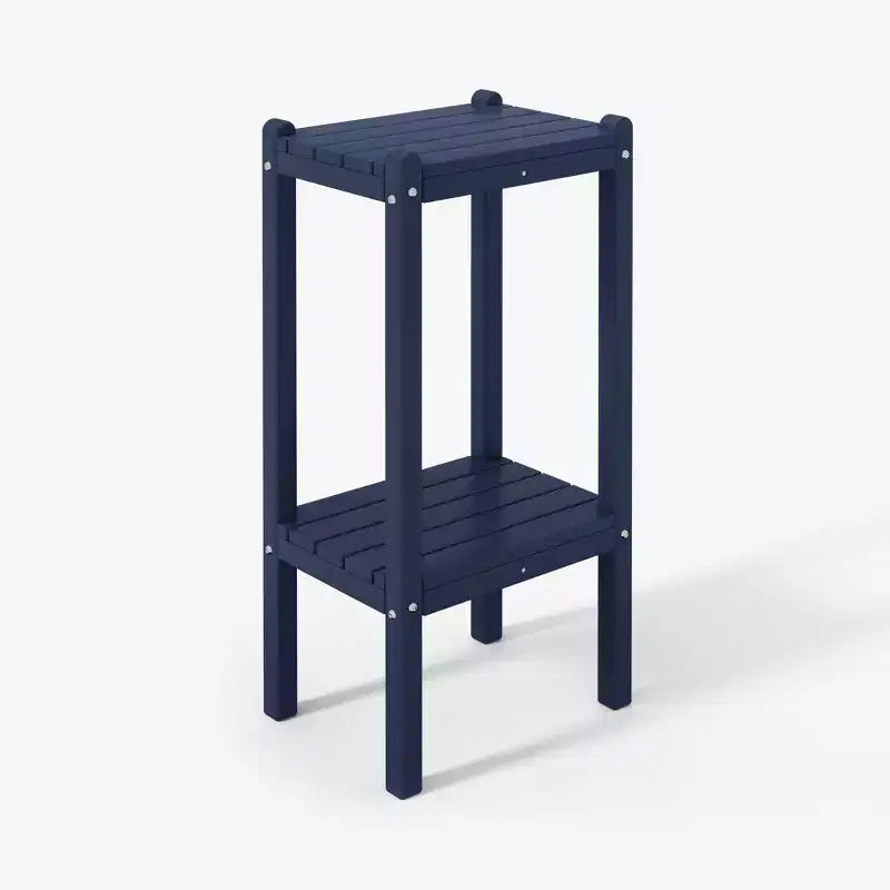 WestinTrends Malibu 36 All Weather HDPE Outdoor Patio Two Shelf Side Table
