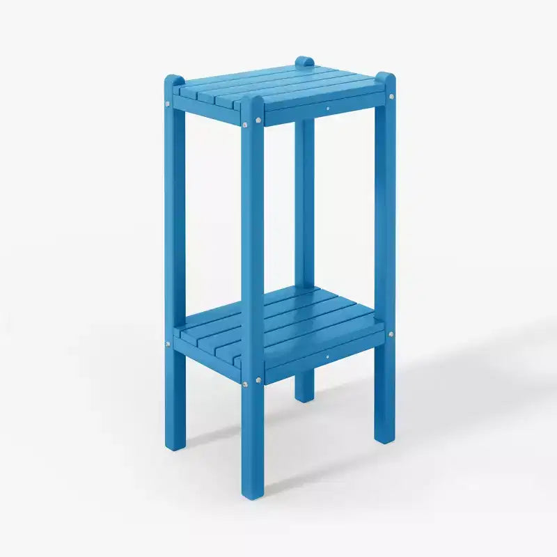 WestinTrends Malibu 36 All Weather HDPE Outdoor Patio Two Shelf Side Table