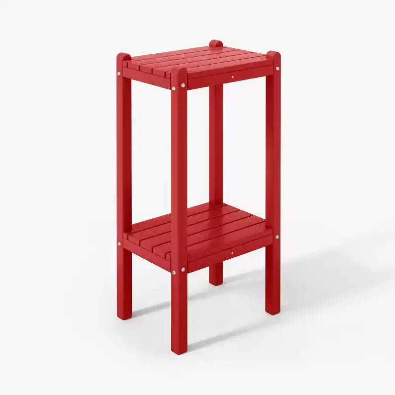 WestinTrends Malibu 36 All Weather HDPE Outdoor Patio Two Shelf Side Table