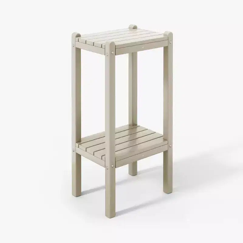 WestinTrends Malibu 36 All Weather HDPE Outdoor Patio Two Shelf Side Table