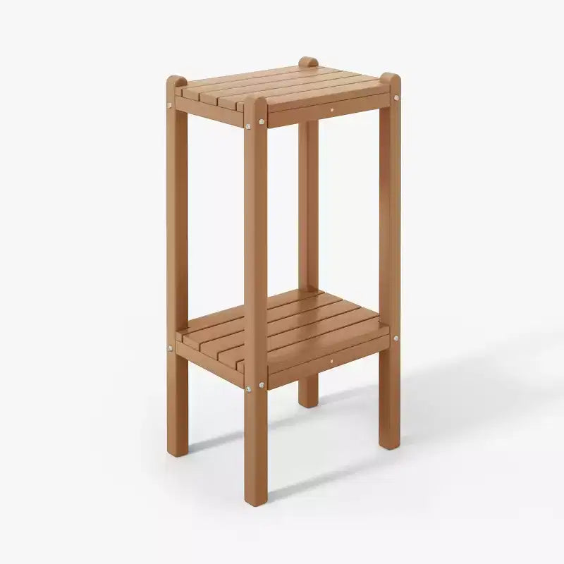 WestinTrends Malibu 36 All Weather HDPE Outdoor Patio Two Shelf Side Table