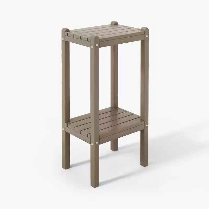 WestinTrends Malibu 36 All Weather HDPE Outdoor Patio Two Shelf Side Table