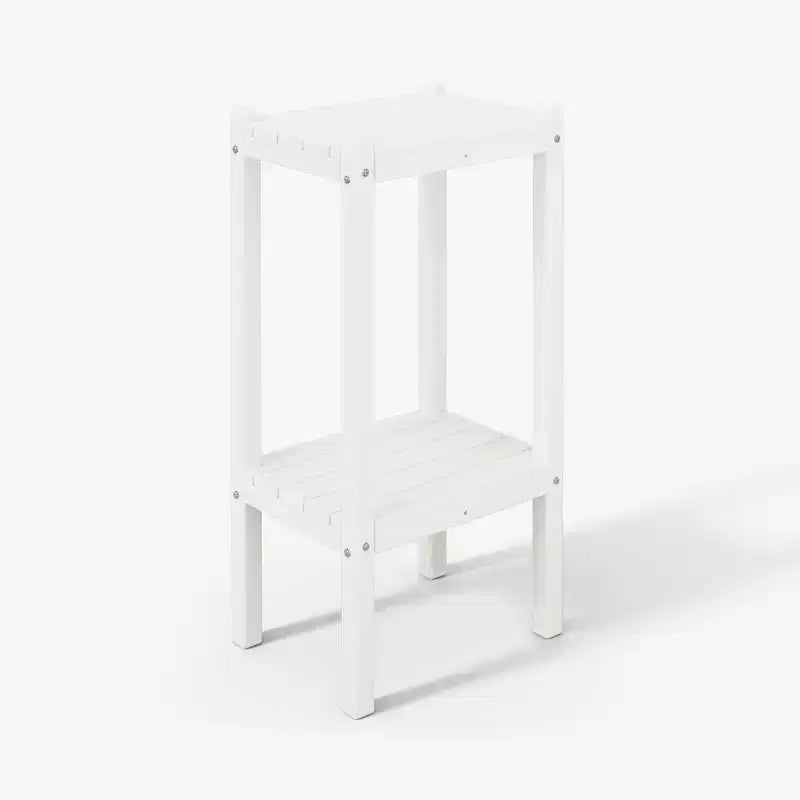 WestinTrends Malibu 36 All Weather HDPE Outdoor Patio Two Shelf Side Table