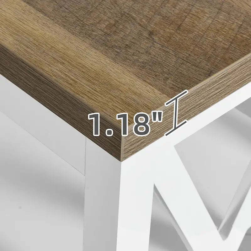 Meuble TV Moasis Farmhouse 59 avec étagères de rangement pour téléviseurs jusqu'à 65 pouces