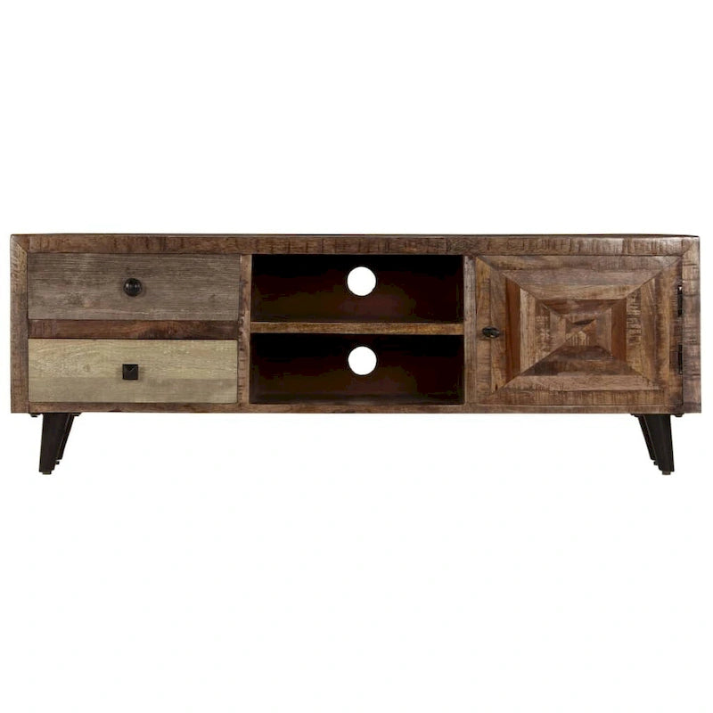 vidaXL Meuble TV 118x30x40 cm Bois de manguier massif