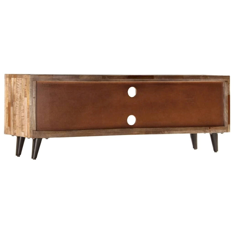vidaXL Meuble TV 118x30x40 cm Bois de manguier massif