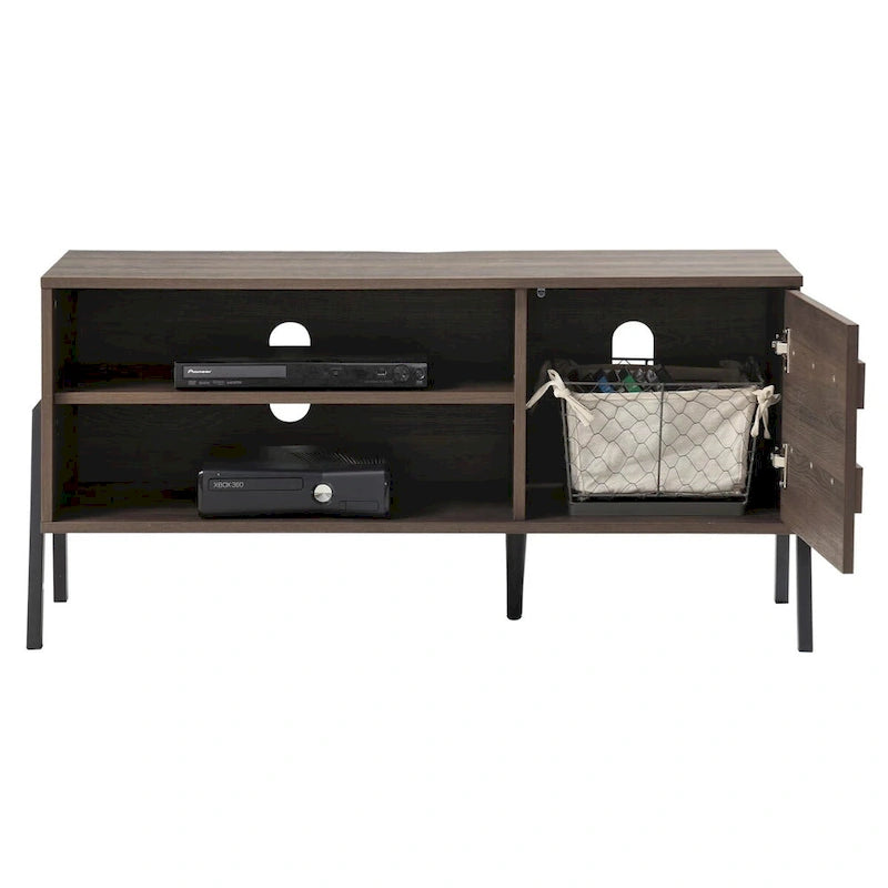 Meuble TV WAMPAT Mid-Century, console TV en bois pour téléviseurs jusqu'à 55 - 42 pouces