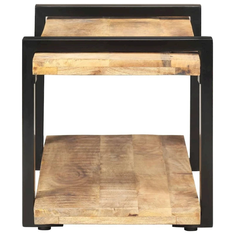 Meuble TV vidaXL 90x40x40 cm Bois de manguier brut