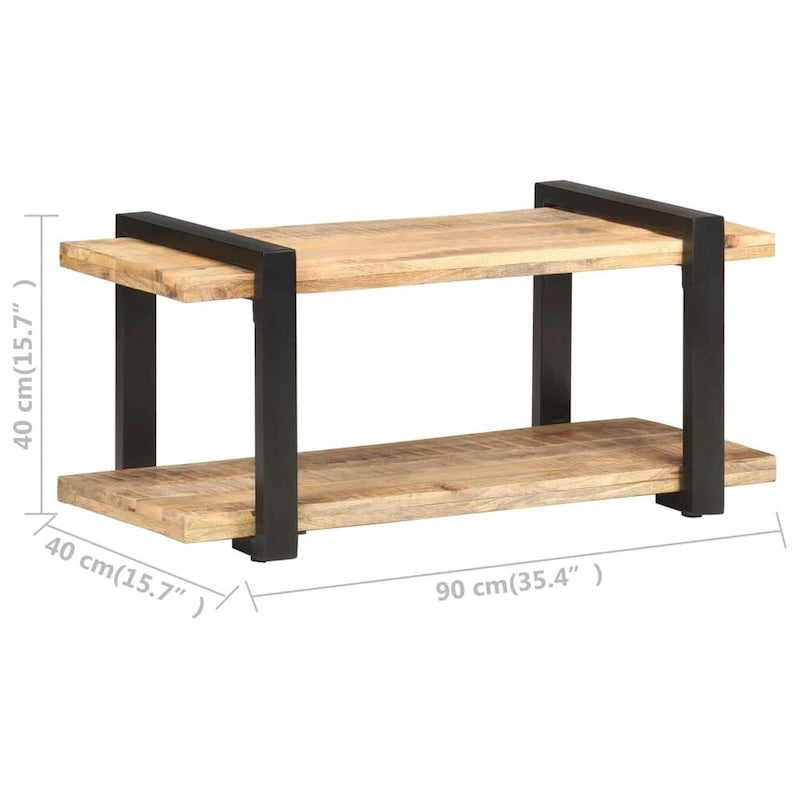 Meuble TV vidaXL 90x40x40 cm Bois de manguier brut