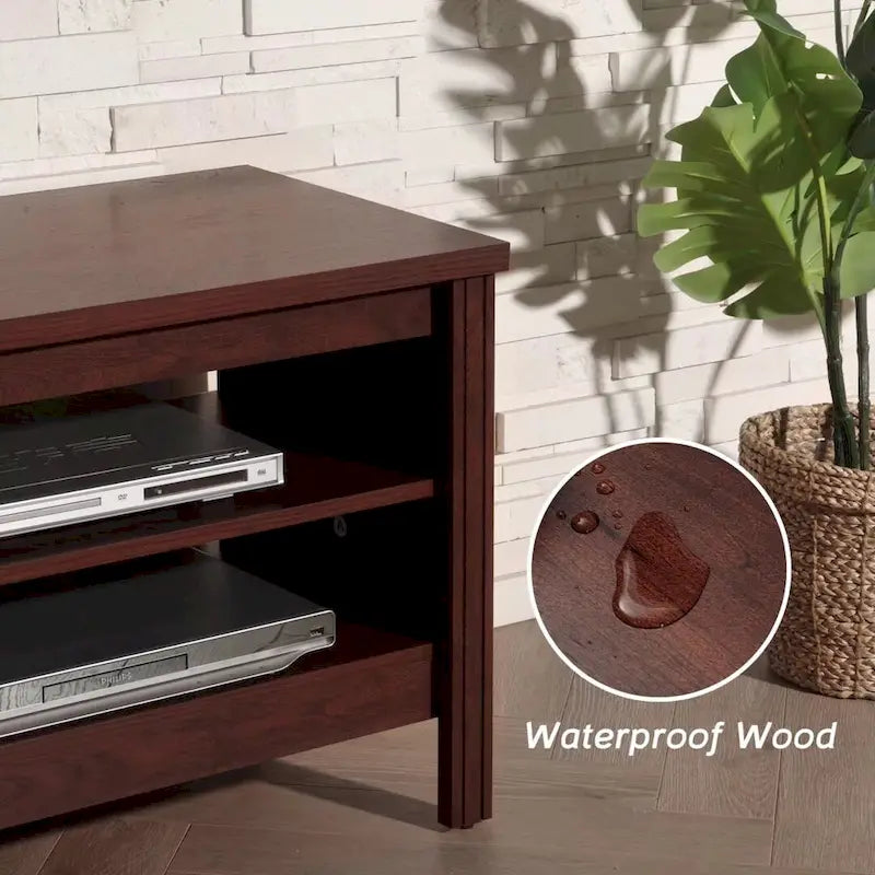Meuble TV pour Télévision 75 Pouces, Meuble TV en Bois avec Rangement, 70