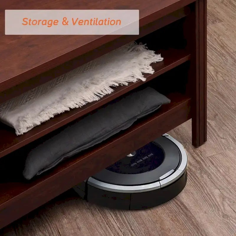 Meuble TV pour Télévision 75 Pouces, Meuble TV en Bois avec Rangement, 70